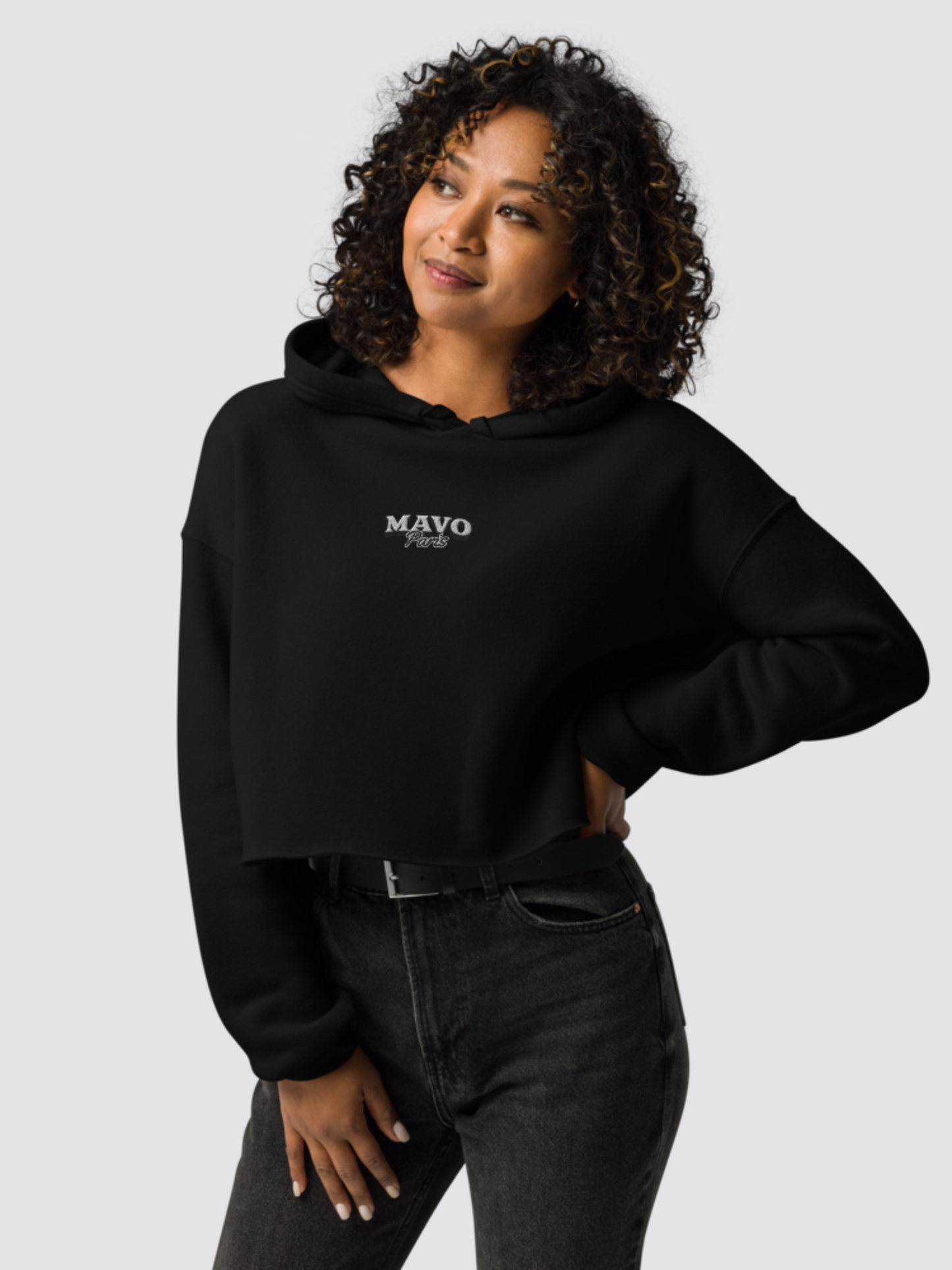 Mavo Paris Women Crop Hoodie
