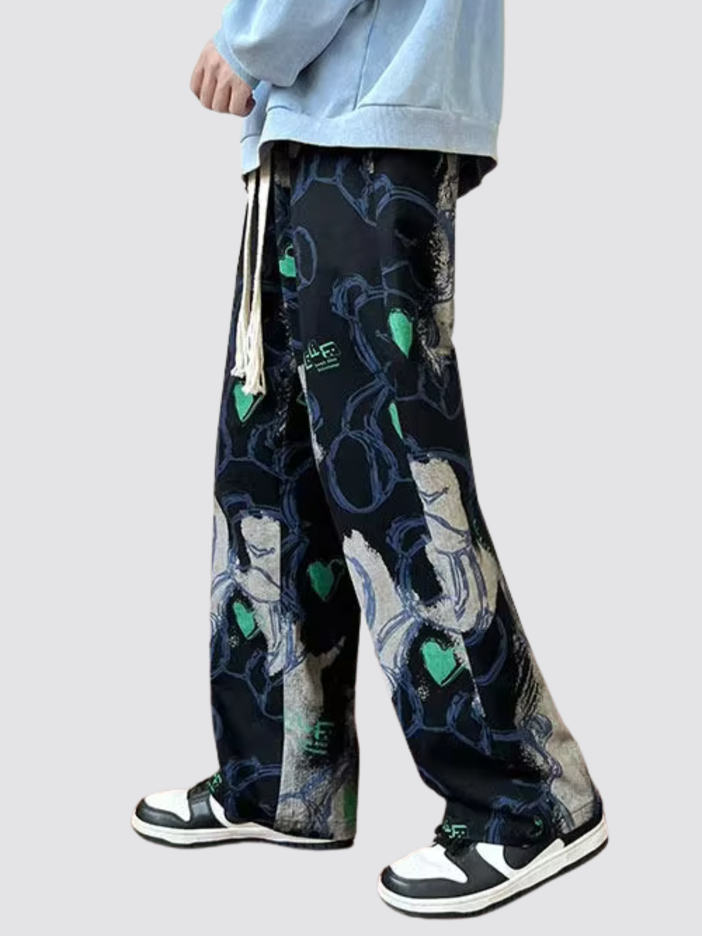 Graphic Loose Straight Pants