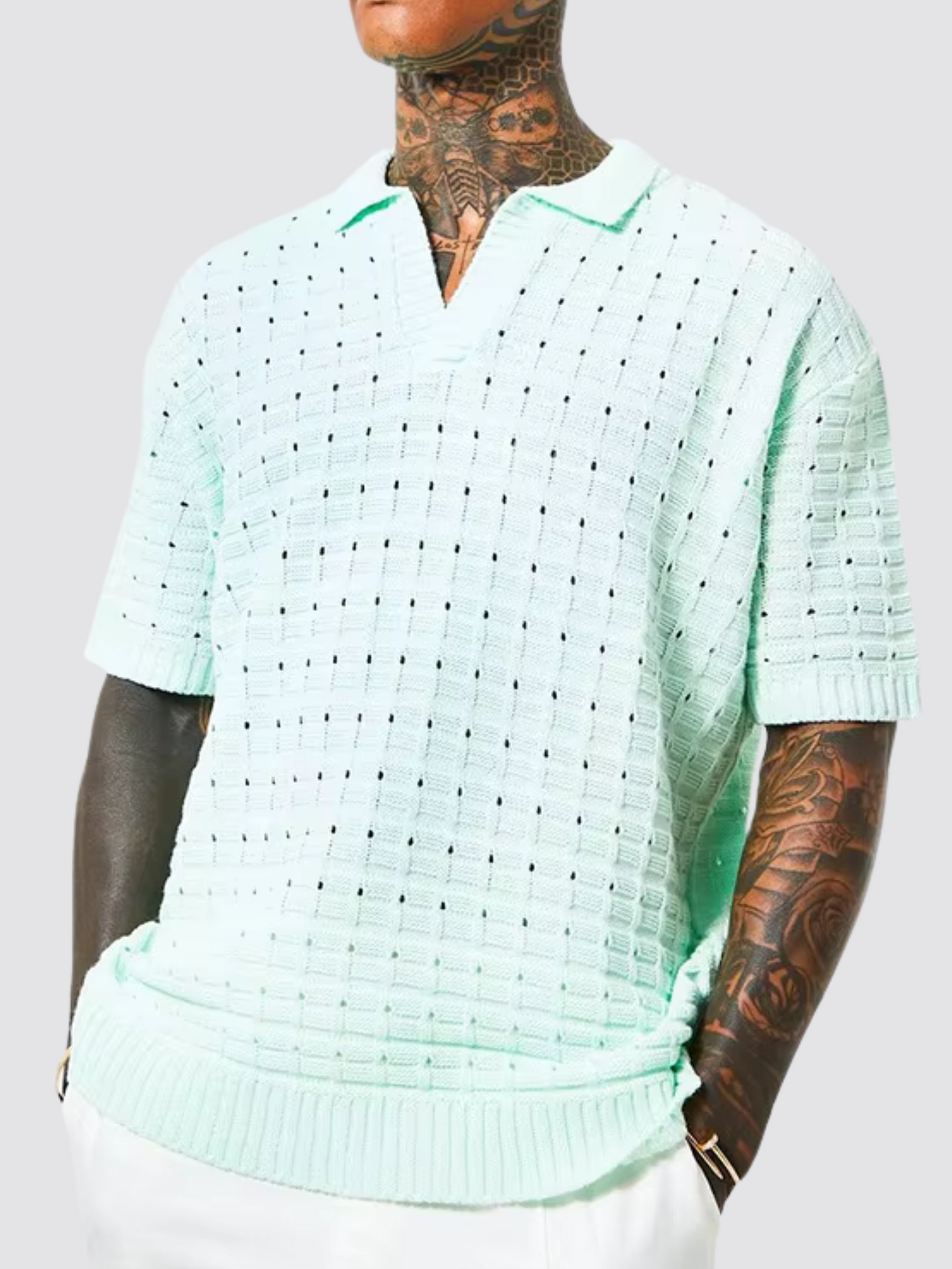 Spring Knitted Polo Shirt