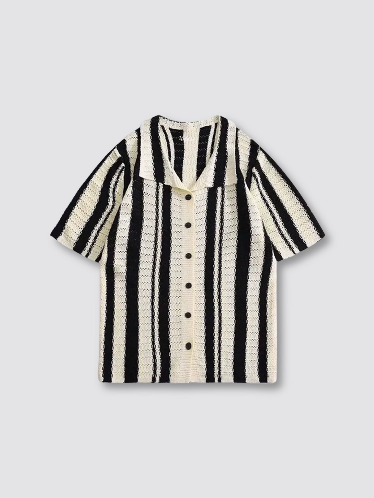 Vintage Striped Knitted Shirt