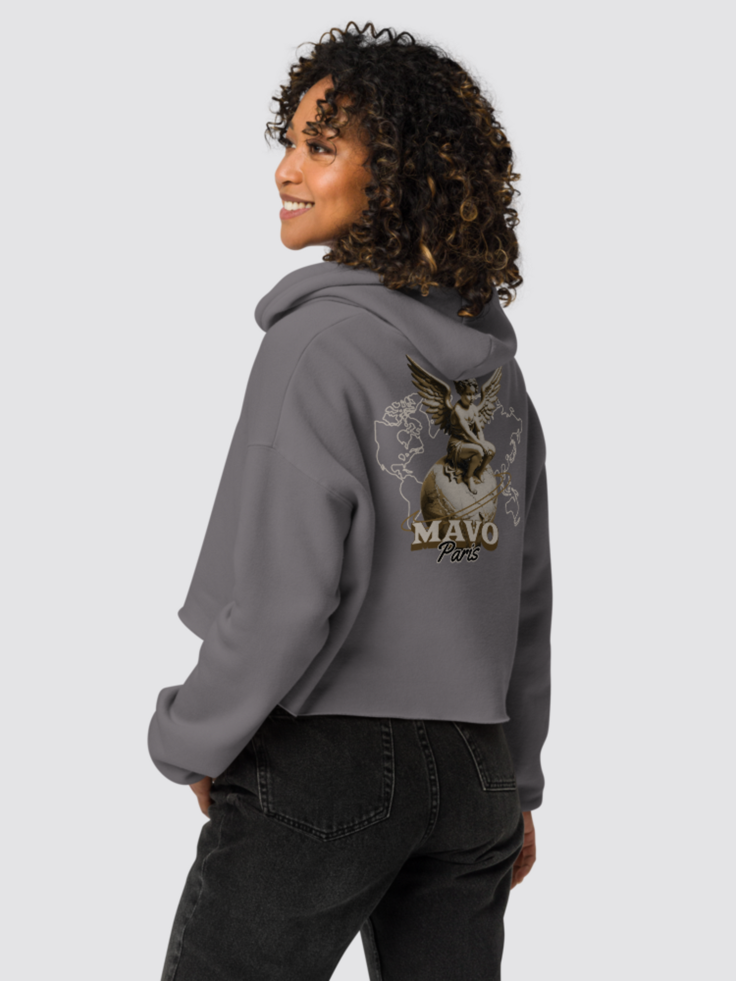 Mavo Paris Women Crop Hoodie