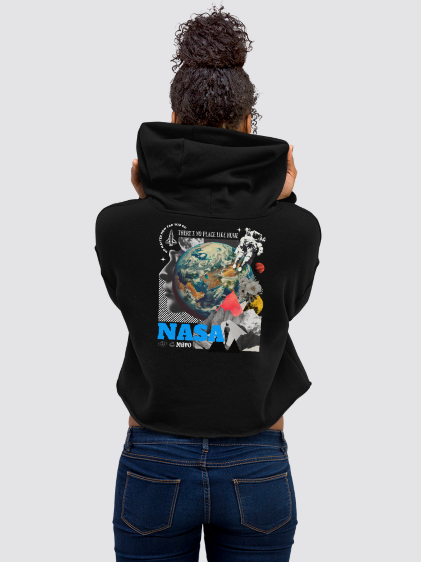 Nasa Women Crop Hoodie