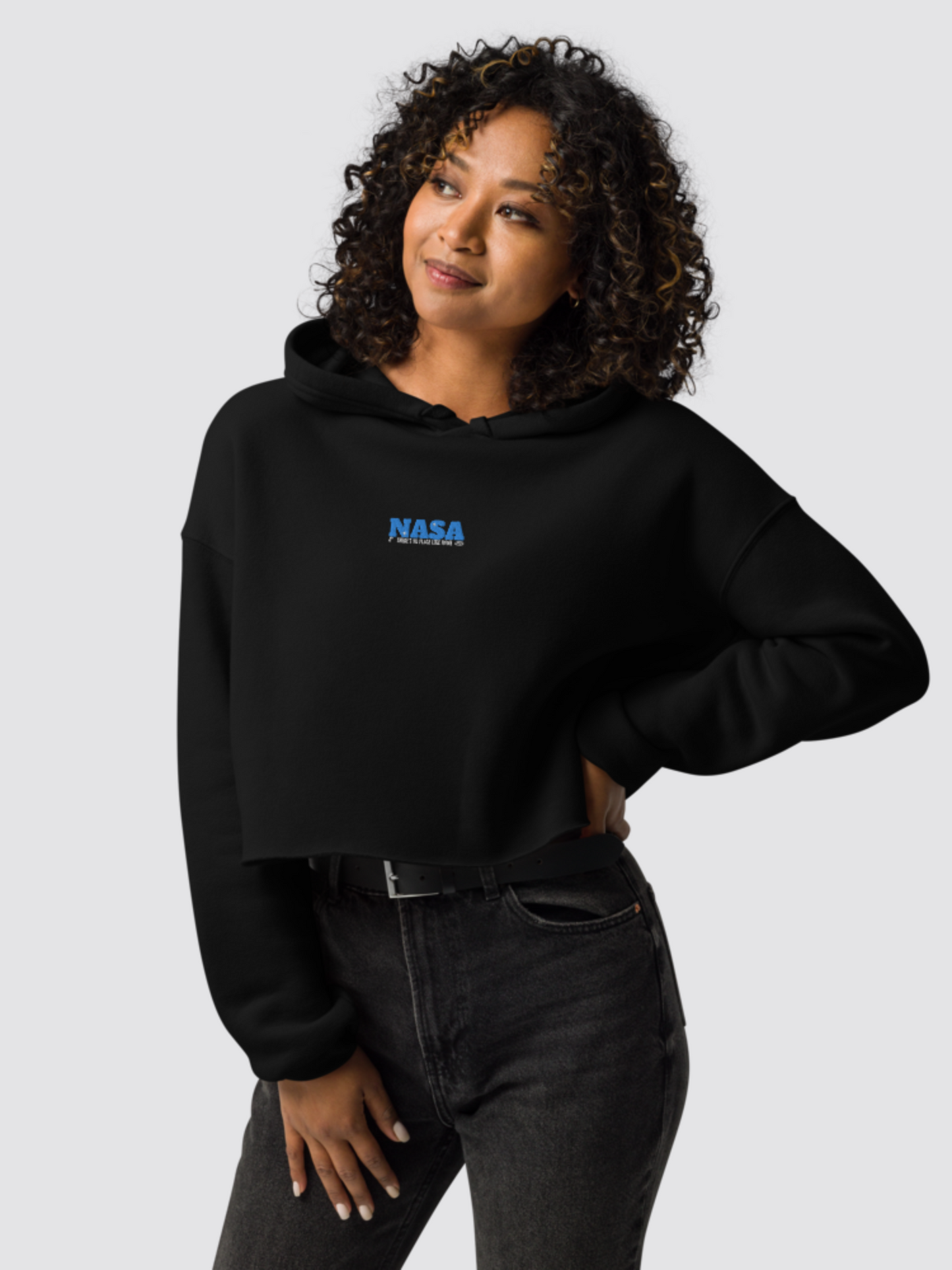 Nasa Women Crop Hoodie