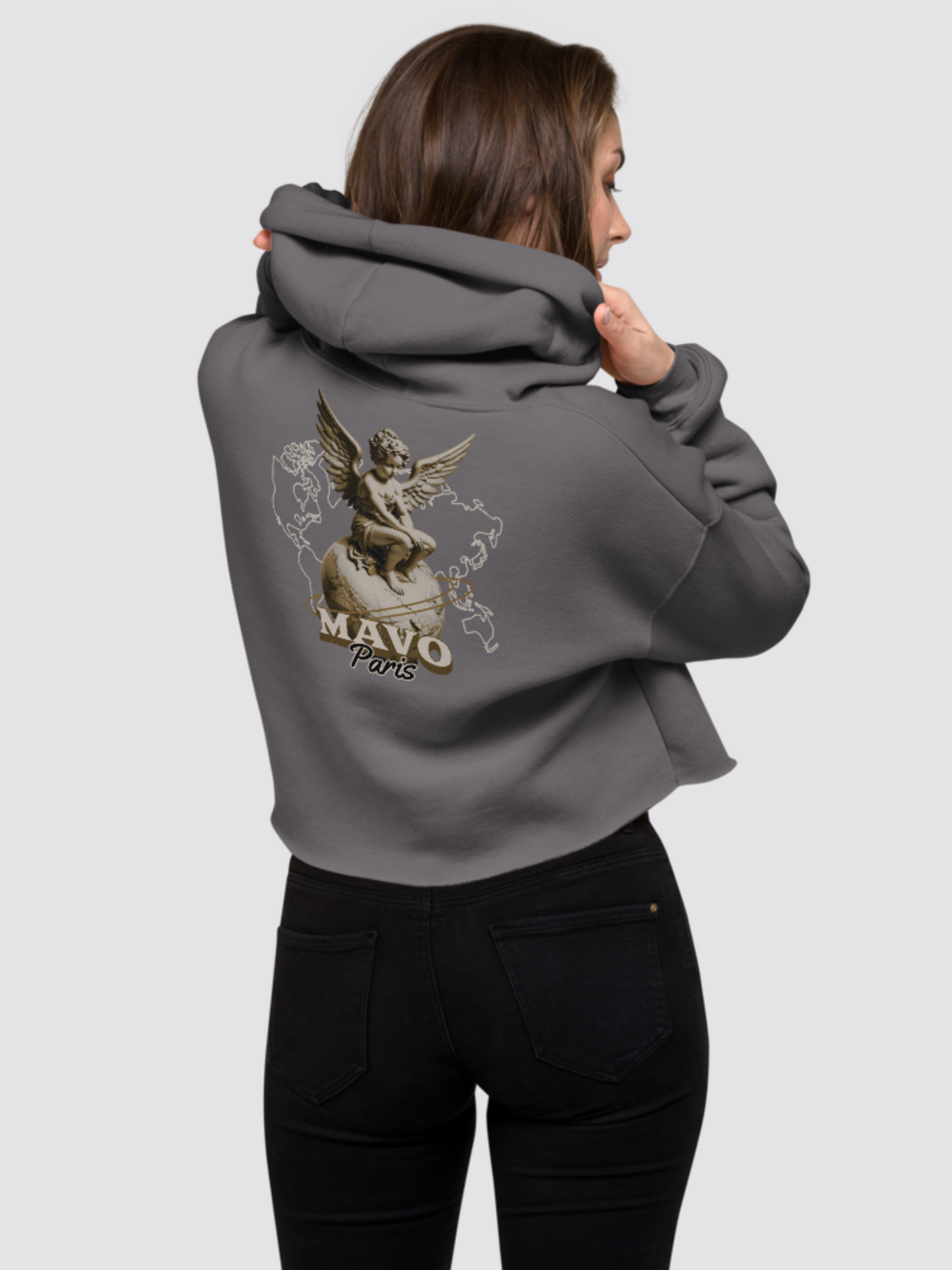 Mavo Paris Women Crop Hoodie