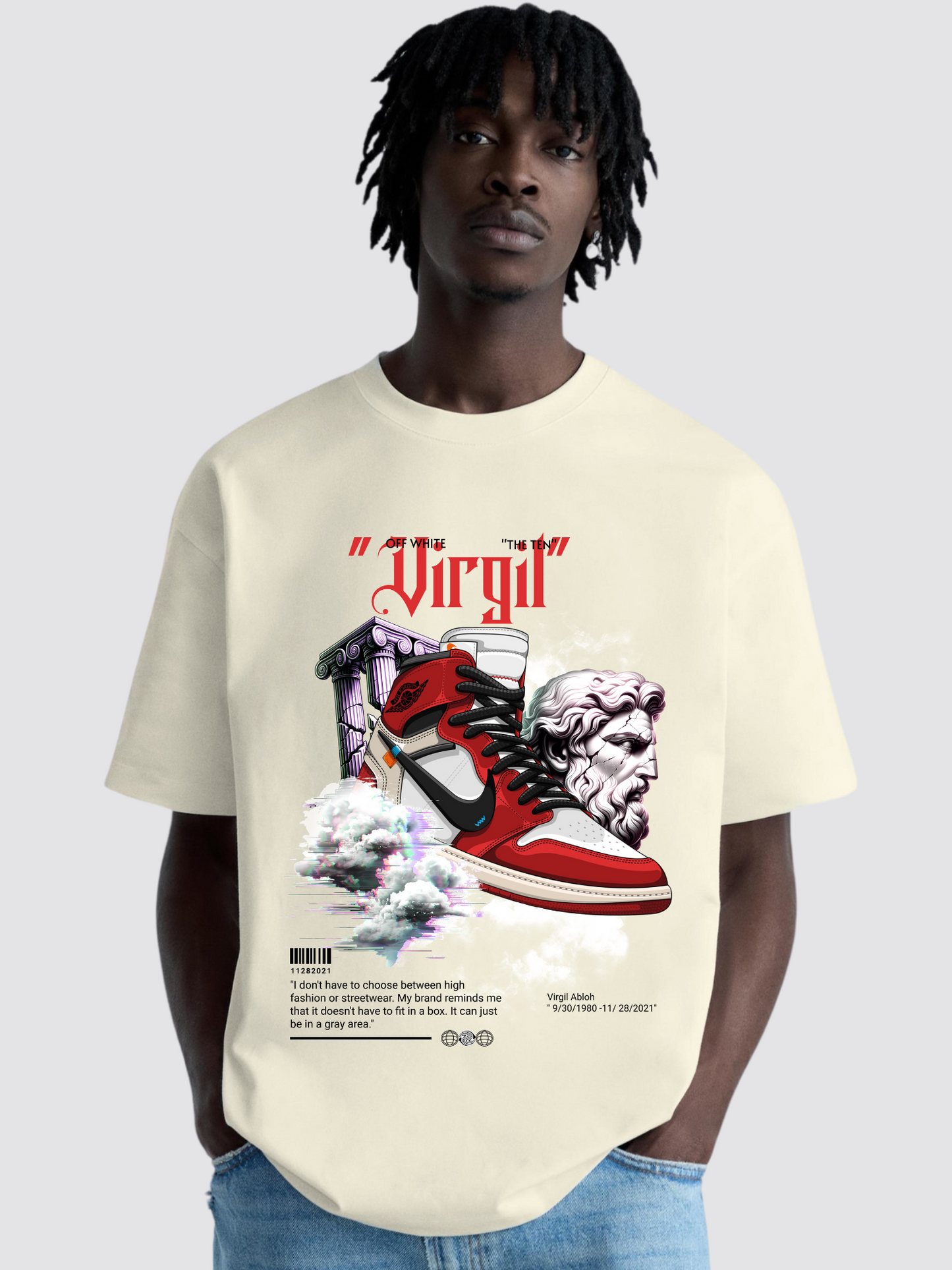 RIP Virgil Heavy Oversized T-Shirt