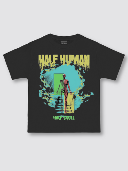 Half Human Heavy Oversized T-Shirt