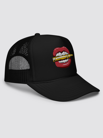 Bullet Lips Foam trucker hat