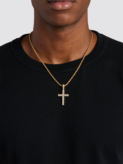 Diamond Cross 18k Gold