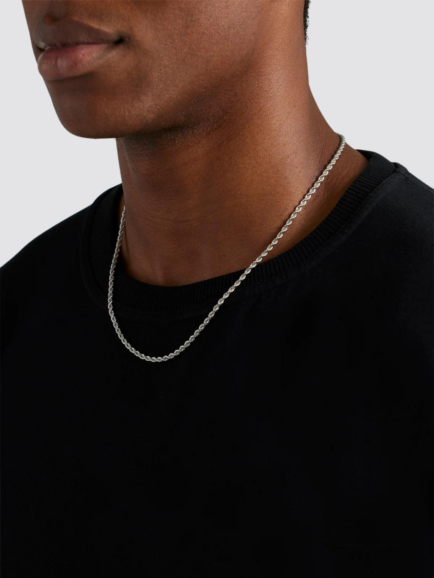 White Gold Rope Chain (3mm)