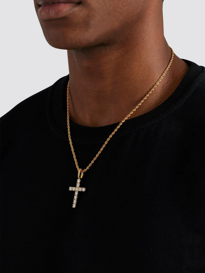 Diamond Cross 18k Gold