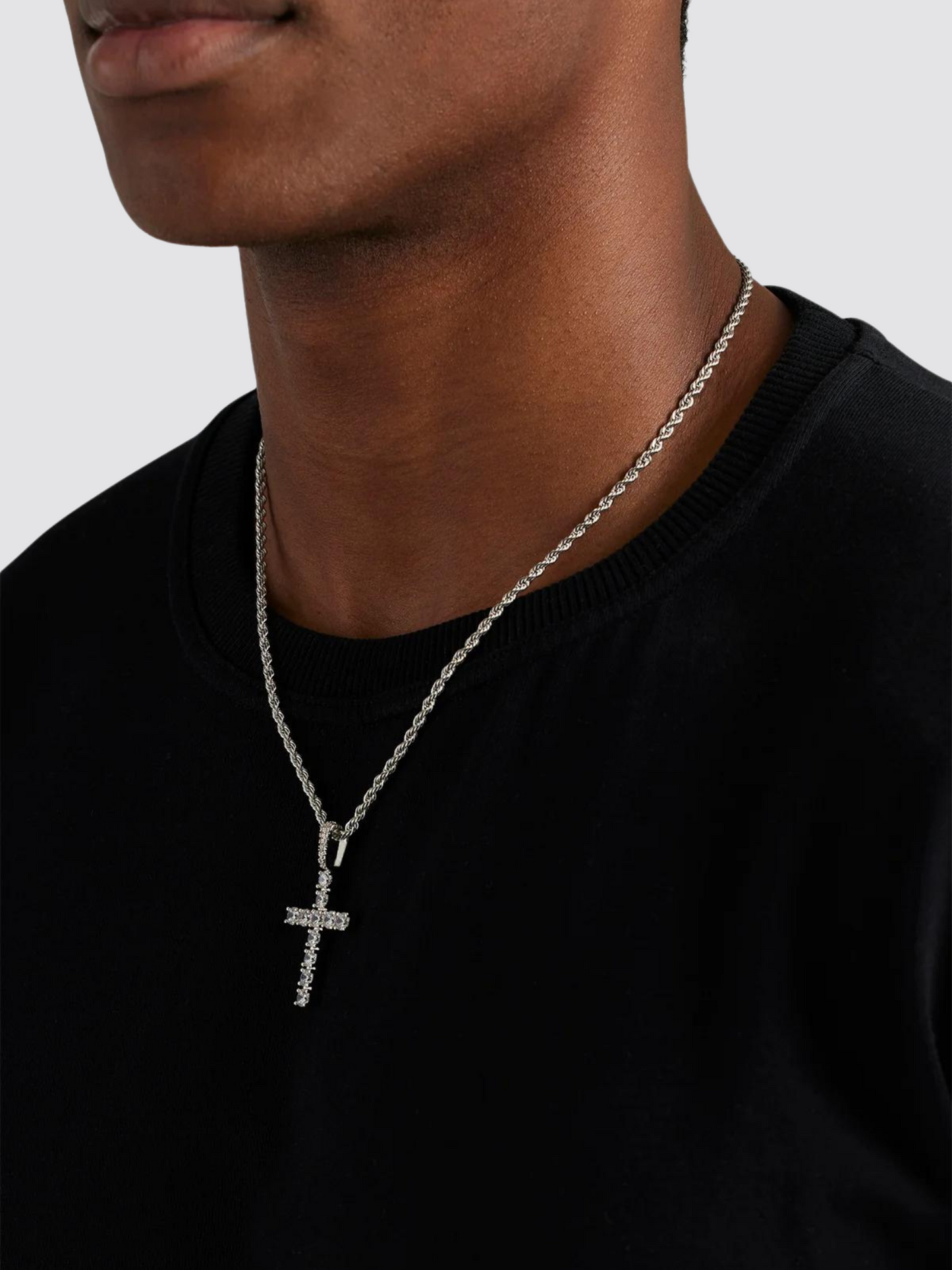 Diamond Cross White Gold