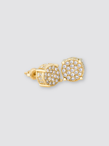 Cuban Diamond Earrings 18k Gold