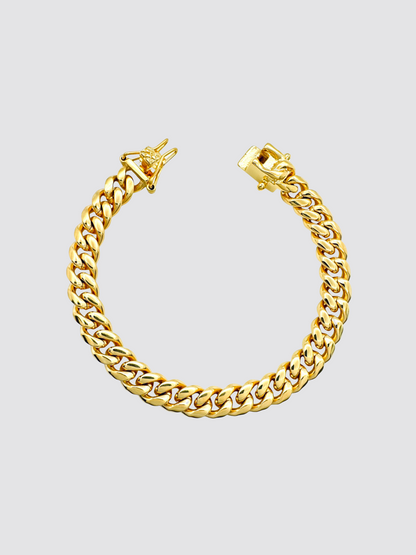 18k Gold Cuban Bracelet (8mm)